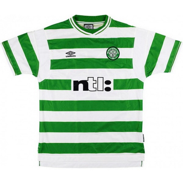 Camiseta Celtic Replica Primera Ropa Retro 1999 2001 Verde